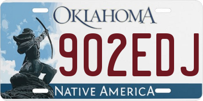 OK license plate 902EDJ