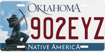 OK license plate 902EYZ