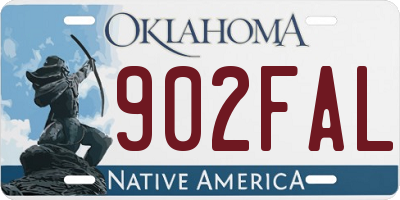 OK license plate 902FAL