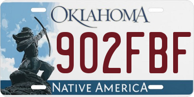 OK license plate 902FBF