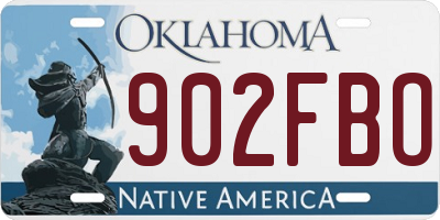 OK license plate 902FBO