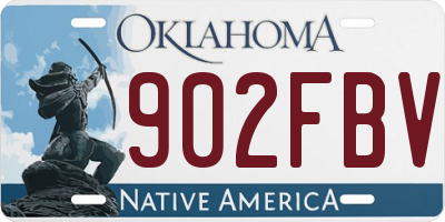 OK license plate 902FBV