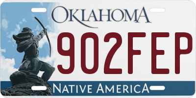 OK license plate 902FEP