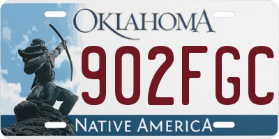 OK license plate 902FGC