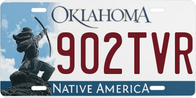 OK license plate 902TVR