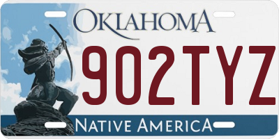 OK license plate 902TYZ