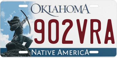OK license plate 902VRA
