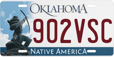 OK license plate 902VSC