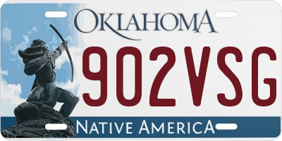 OK license plate 902VSG