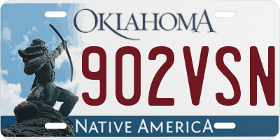 OK license plate 902VSN