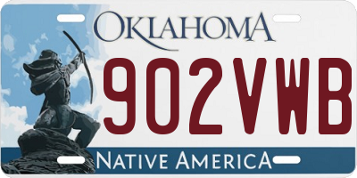OK license plate 902VWB