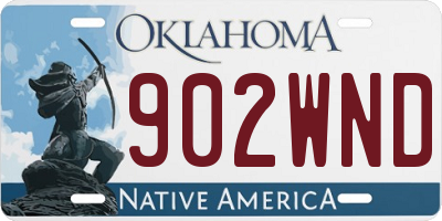 OK license plate 902WND