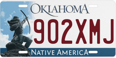 OK license plate 902XMJ