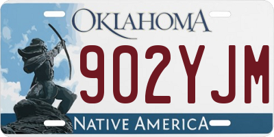 OK license plate 902YJM
