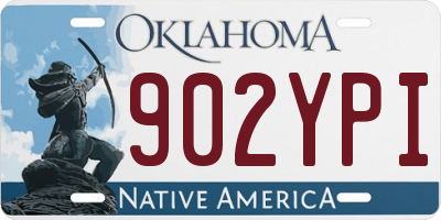 OK license plate 902YPI