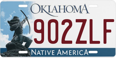 OK license plate 902ZLF