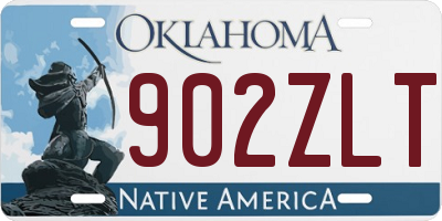 OK license plate 902ZLT