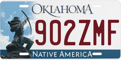 OK license plate 902ZMF