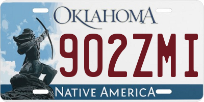 OK license plate 902ZMI