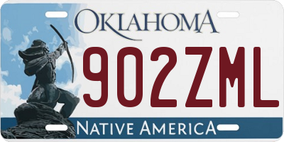 OK license plate 902ZML