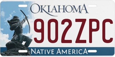 OK license plate 902ZPC