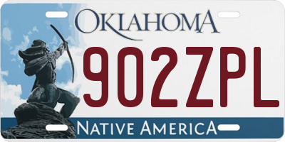 OK license plate 902ZPL
