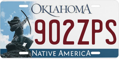 OK license plate 902ZPS