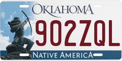 OK license plate 902ZQL