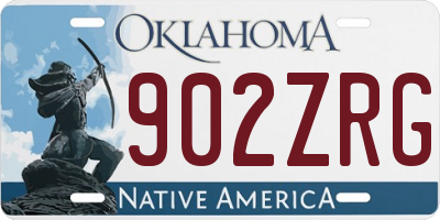 OK license plate 902ZRG