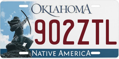 OK license plate 902ZTL