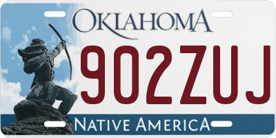 OK license plate 902ZUJ