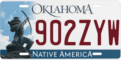 OK license plate 902ZYW