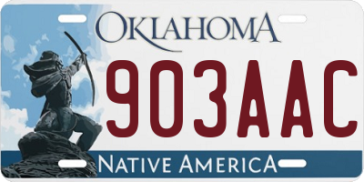 OK license plate 903AAC