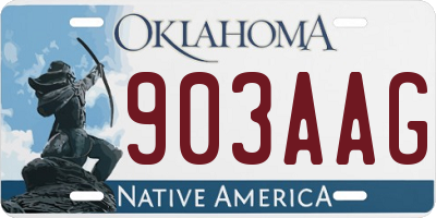 OK license plate 903AAG