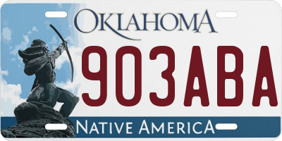 OK license plate 903ABA