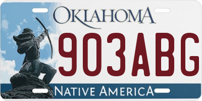OK license plate 903ABG