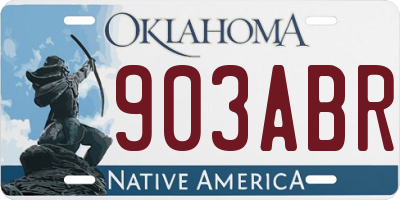 OK license plate 903ABR