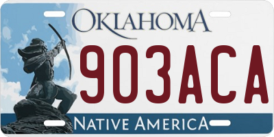 OK license plate 903ACA