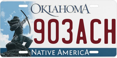 OK license plate 903ACH