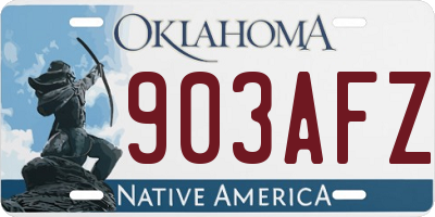OK license plate 903AFZ