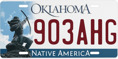 OK license plate 903AHG