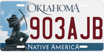 OK license plate 903AJB