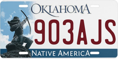 OK license plate 903AJS