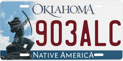 OK license plate 903ALC