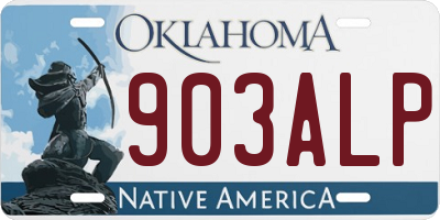 OK license plate 903ALP