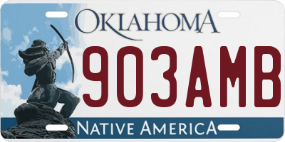 OK license plate 903AMB
