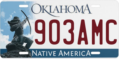 OK license plate 903AMC