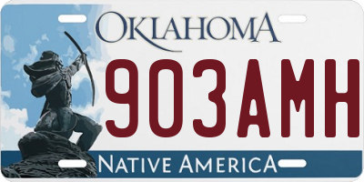 OK license plate 903AMH