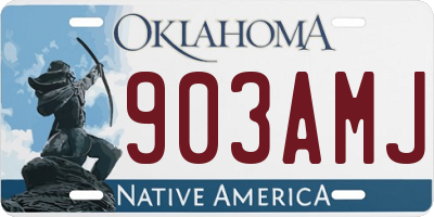 OK license plate 903AMJ