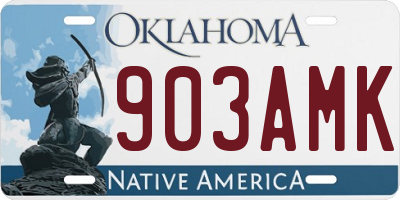 OK license plate 903AMK